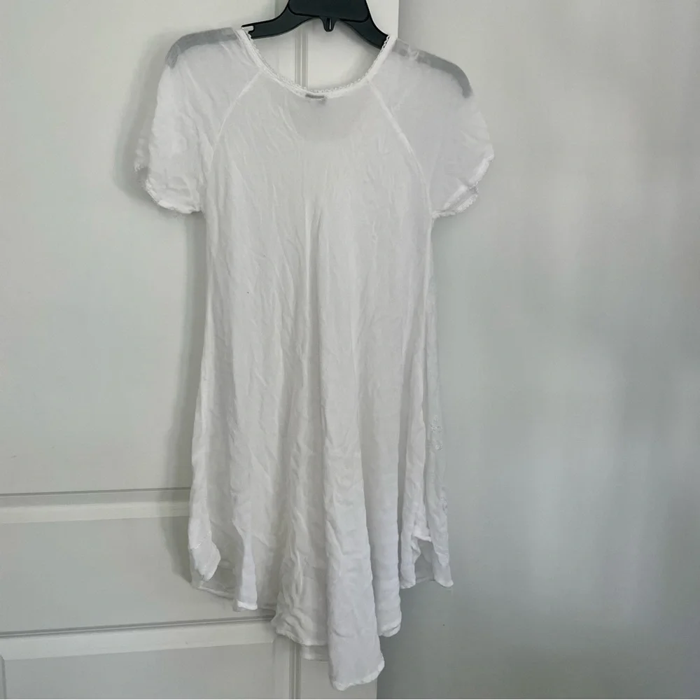 S.R. Fashion Embroidered Shift Tent Dress Dainty White Size L - Picture 9 of 11